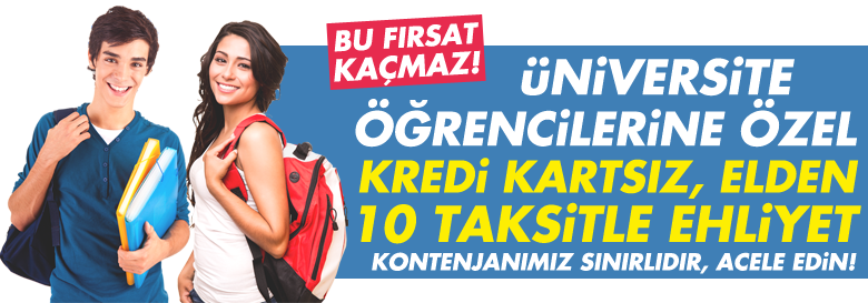 öğrencilere özel kredi kartsız senetsiz elden taksitle ehliyet kampanyası paşa sürücü kursu